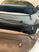 Load image into Gallery viewer, Men’s Crossbody Leather Fanny Pack – Gun Black Edition